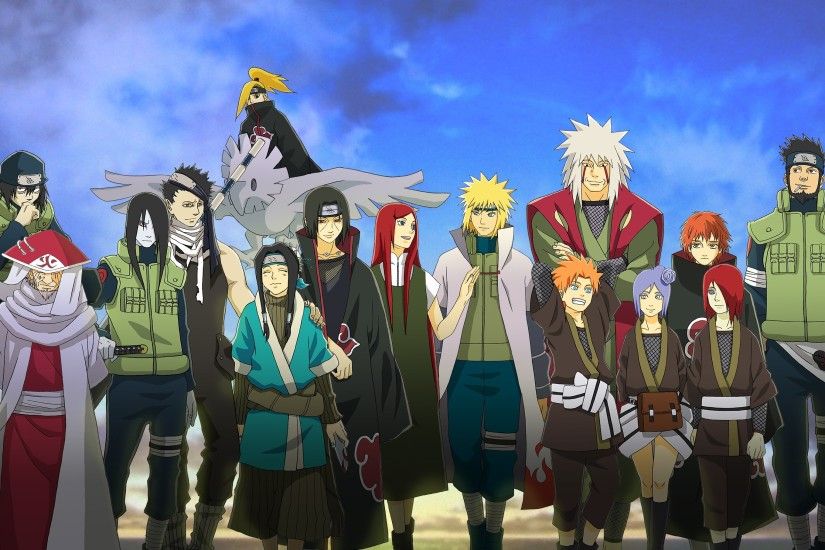 Naruto Shippuuden, Anime, Sasori, Jiraiya, Haku, Deidara, Hokage, Orochimaru