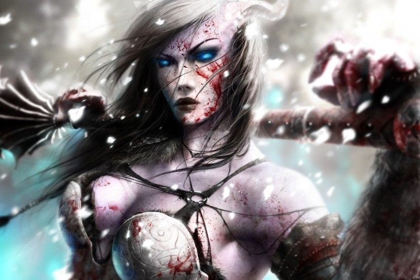Women Fantasy Art World Of Warcraft Draenei ...