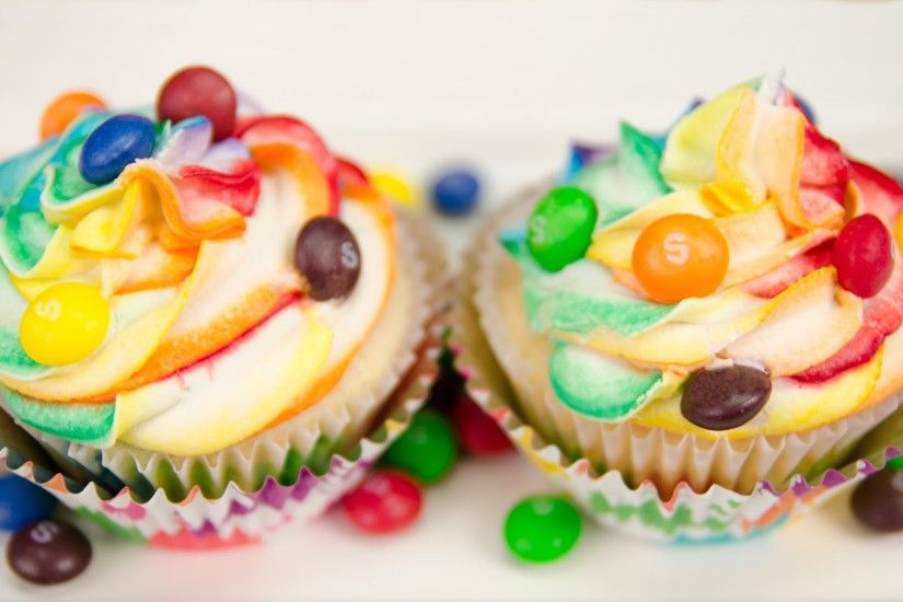 Skittles Cupcakes with Rainbow Icing from Cookies Cupcakes and Cardio -  YouTube