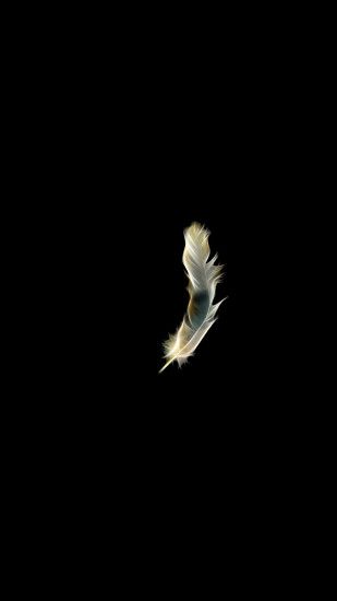 Black White Abstract Feather Android Wallpaper ...