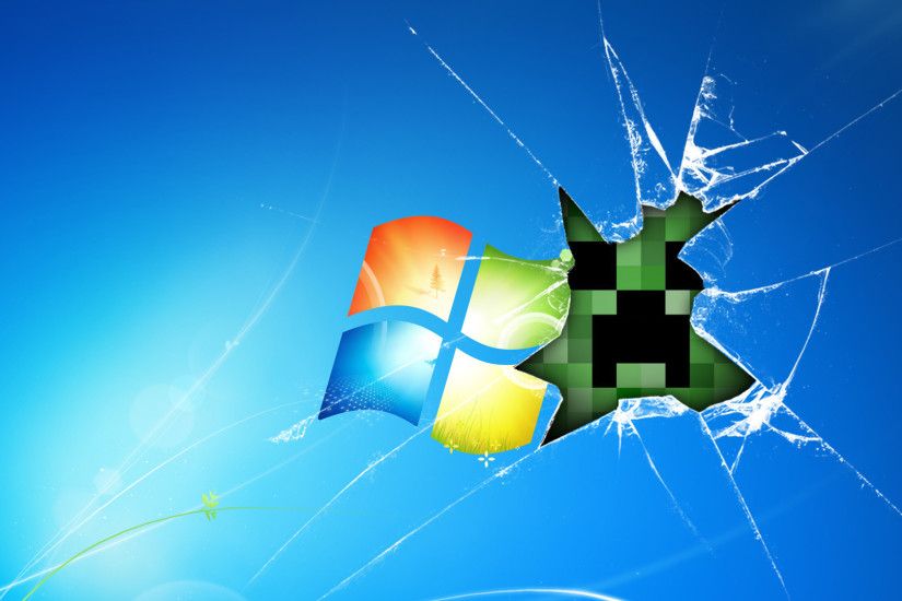 minecraft creeper face smashed screen