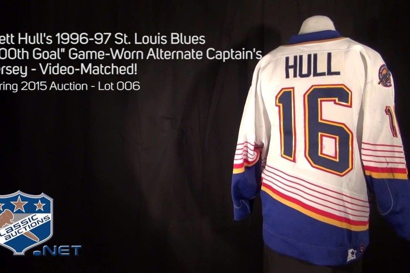 Brett Hull's 1996-97 St. Louis Blues "500th Goal" Game-Worn Alternate  Captain's Jersey