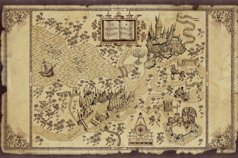 Map of the Wizarding World of Harry Potter Desktop Wallpaper