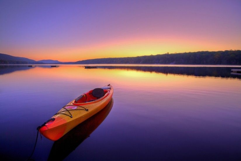 landscape dawn boat boat sunrise kayak kayak space atmosphere of mind river  silence summer tourism sports