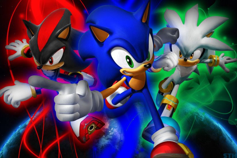 Sonic,Shadow And Silver - Wallpaper by SonicTheHedgehogBG .