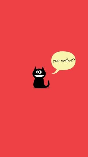 Black-Cute-Smile-Cat-Tap-to-see-more-funny-cartoon-iPhone-backgrounds -and-fondos-mo-wallpaper-wp4003396