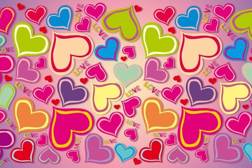 colorful rainbow hearts love gradient background heart love