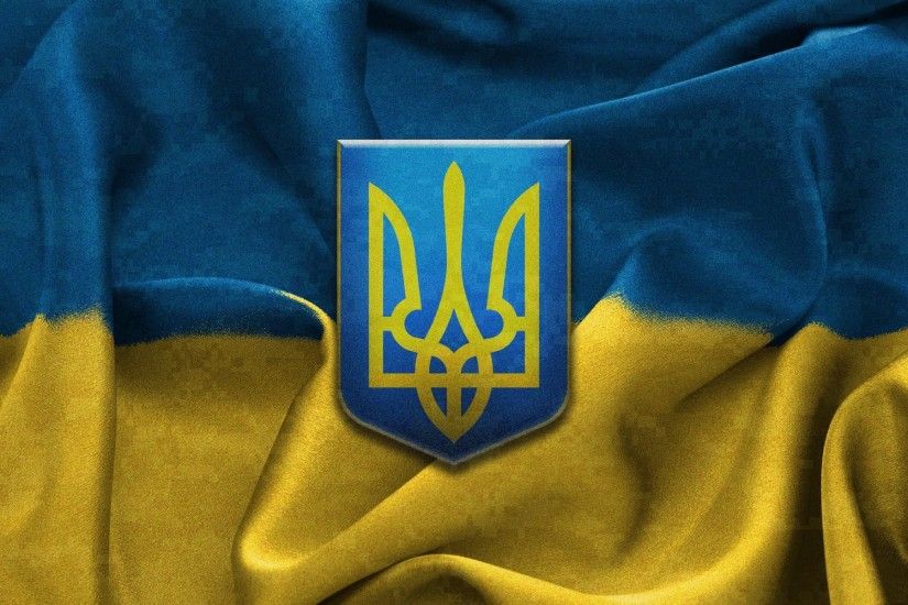 ukraine ukraine flag coat of arms trident yellow blue