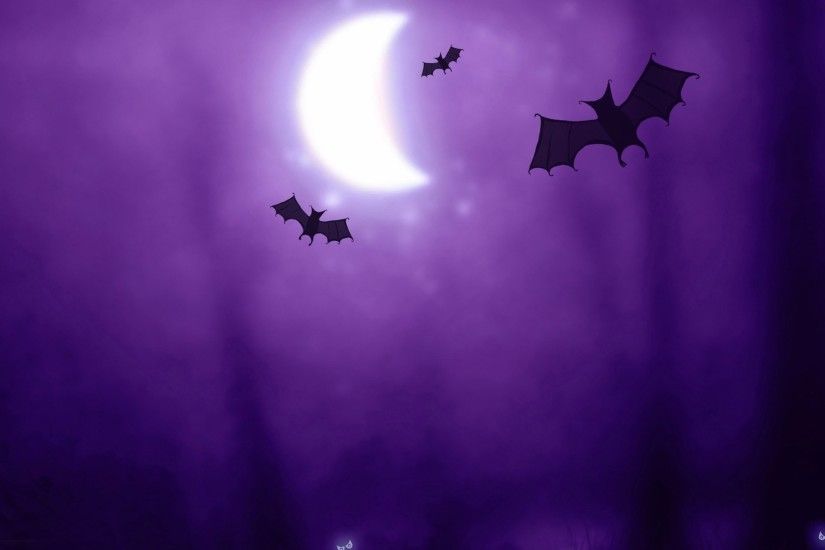 Purple Halloween Night WallDevil