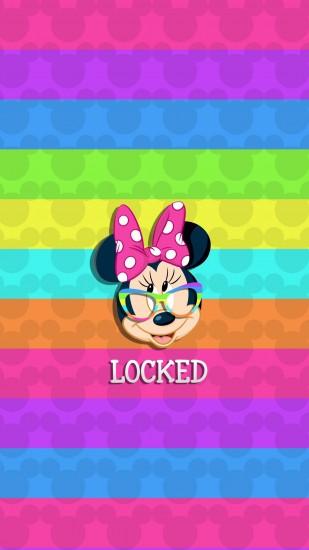 Minnie Mouse, wallpaper, rainbow, cute, iPhone, Samsung, android