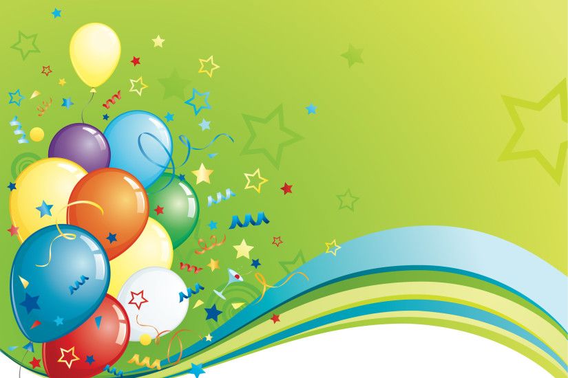 Happy birthday colorful balloon backgrounds free download