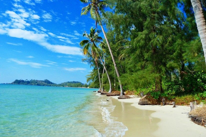 Beach Palms Prao Sea Thailand Trees Beautiful Klong Paradisiac Sand  Wallpaper Hd Iphone : Beach HD