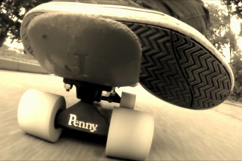 ... Penny Skateboards Skateboard Monochrome Streets Night - WallDevil ...
