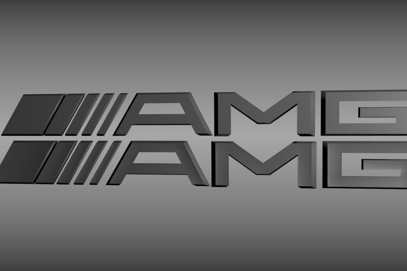 ... amg logo set 3d model obj blend mtl 3 ...