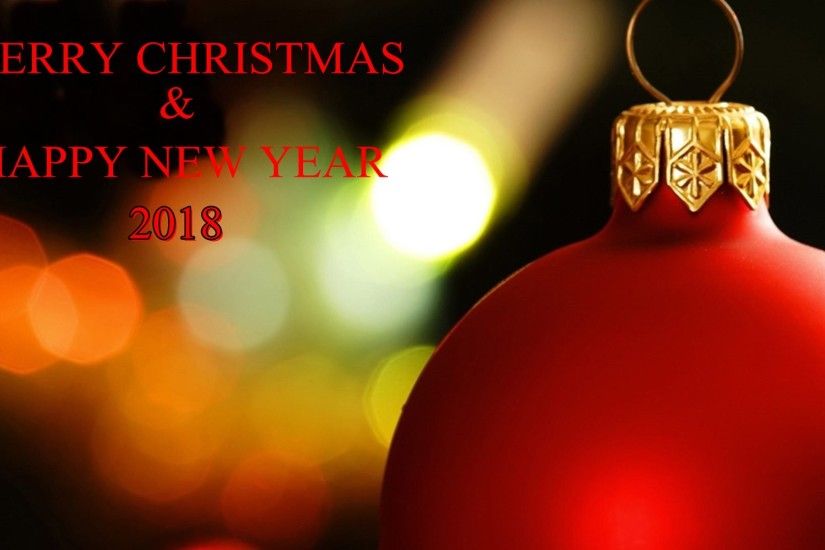 2018 Happy New Year Merry Christmas HD Wallpapers