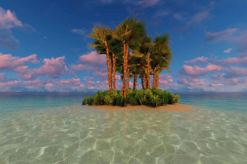 Tropical island vacation idyllic background Dusk Motion Background -  VideoBlocks