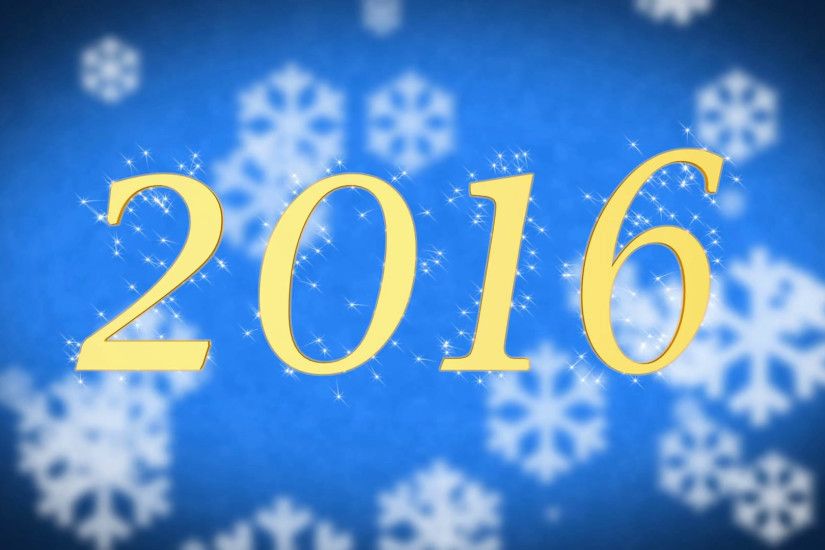 1920x1080 2016 on blue snowy background, New Year celebration, farewell to  the old year