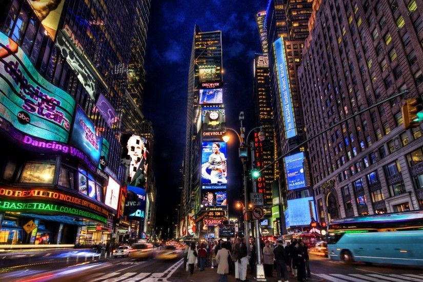 3840x2160 Wallpaper new york, times square, street, night, home, people,