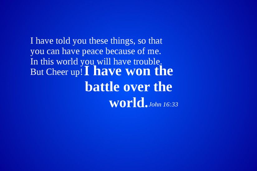 John 16:33 – Battle Of The World