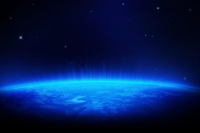 Black and Blue Space Wallpaper 1080p