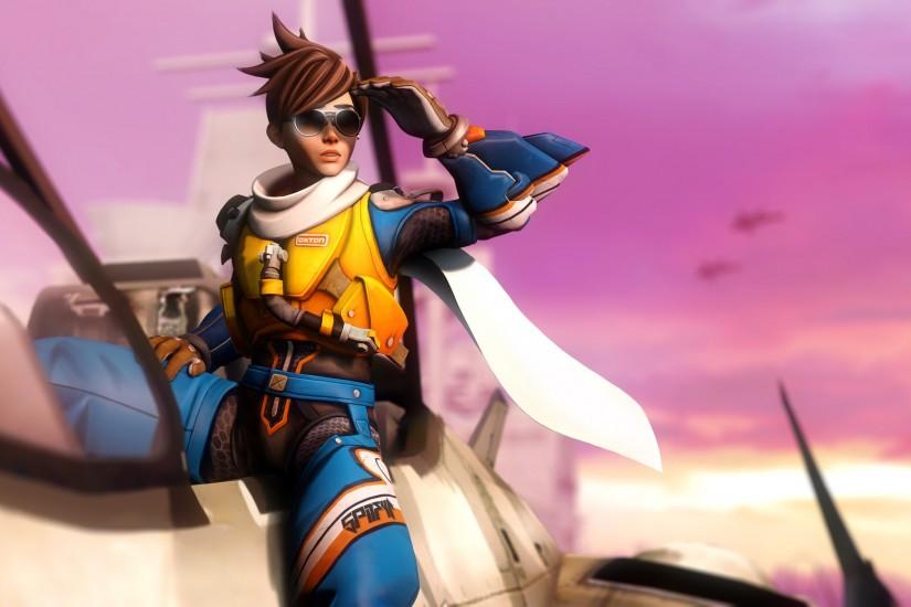 full size tracer overwatch wallpaper 3000x1688