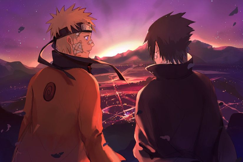 Anime Naruto Naruto Uzumaki Sasuke Uchiha Wallpaper