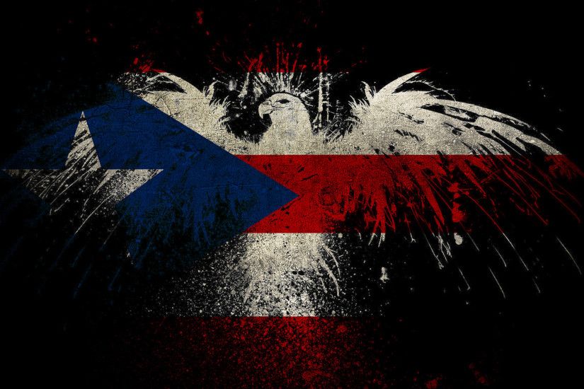 ... Eagle shaped Puerto Rico flag