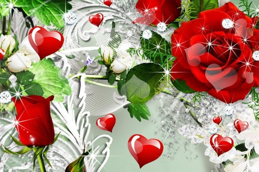 Wallpapers For > Red Rose Heart Backgrounds