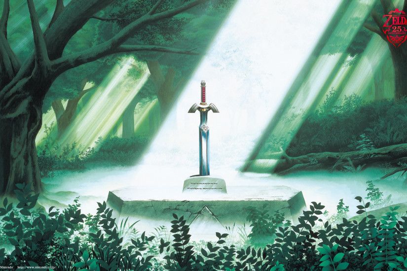 The Legend of Zelda Wallpaper (Link to the Past) - The Master Sword Rests  In The Lost Woods