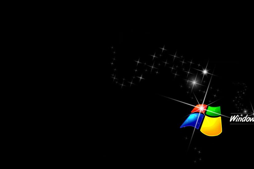 Windows 7 with black background HD wallpaper