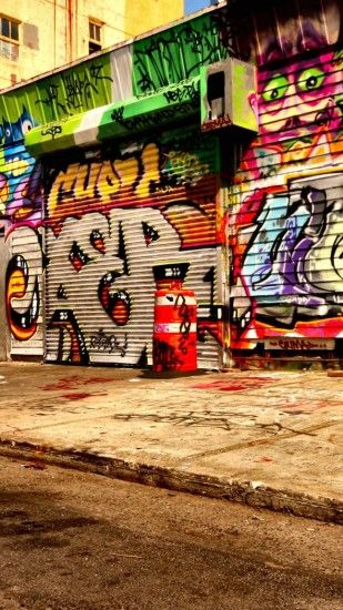 Preview wallpaper graffiti, asphalt, wall 1440x2560