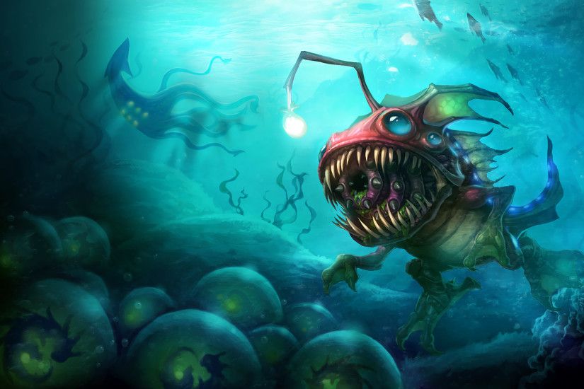 Deep Sea Kog'Maw Splash Art League of Legends Artwork Wallpaper lol