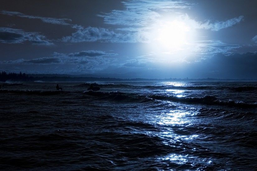 Ocean Night Sky | ... night, ocean, peaceful, sea, Sharp
