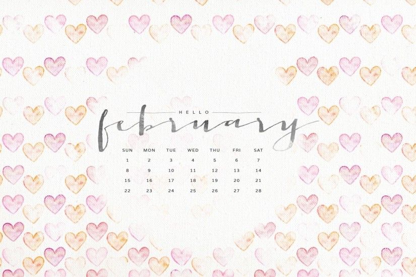 Valentines February Calendar Wallpaper Sarah Hearts