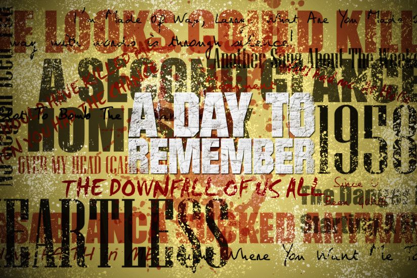 ... A Day To Remember - Song Wall by SYL4R32