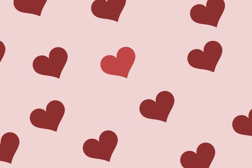 Pink wallpaper with red hearts