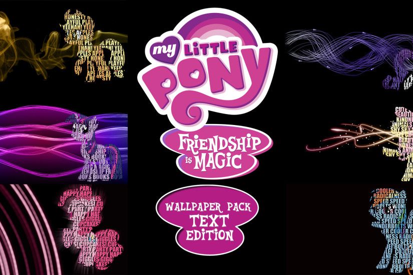 ... My Little Pony FIM Wallpaper Pack Text Edition by BlueDragonHans