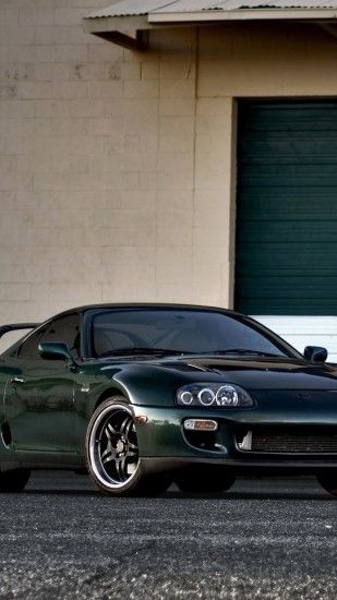 Preview wallpaper toyota, supra, green, front view 1080x1920