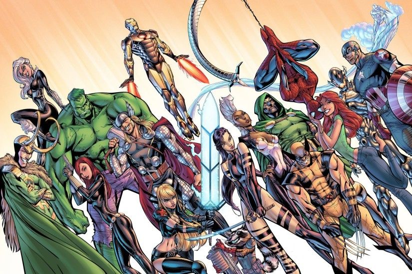 marvel comics avengers avengers spider-man mary jane mary jane watson loki  god thor hulk iron man ...