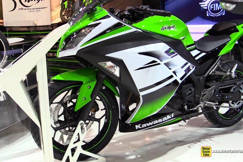 2015 Kawasaki Ninja 300 30th Anniversary Edition - Walkaround - 2014 EICMA  Milan Motorcycle Show - YouTube