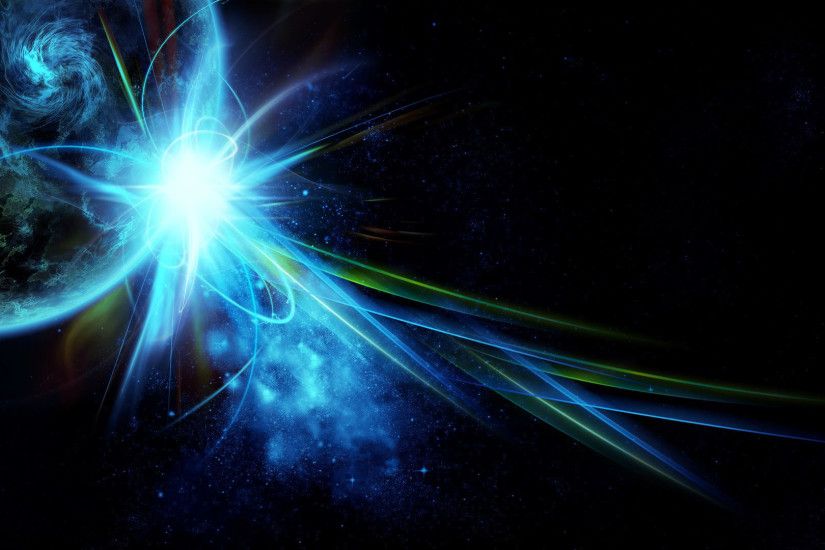 space abstract blue quantum blast wallpaper Wallpaper HD