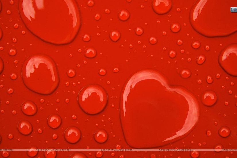 Water Drop Hearts On Red Background Wallpaper Black Wallpaper Red Background  Blackwallpaper Water Drop Hearts Black