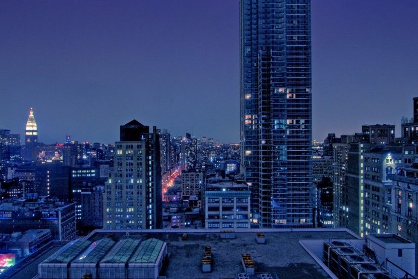 3840x2160 Wallpaper city, night, skyscraper, sky