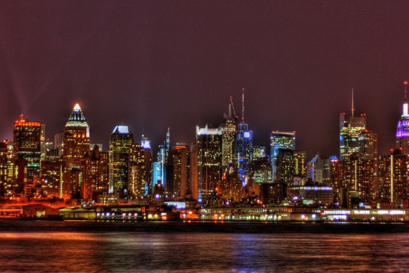 New York City Skyline At Night Hd