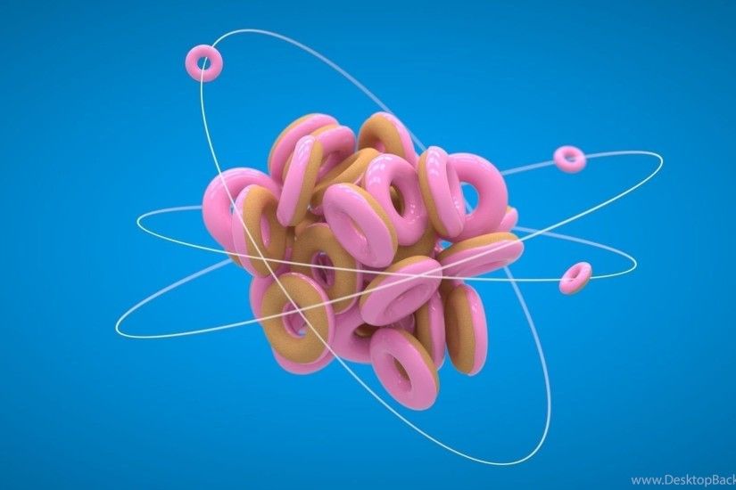 Glazed Doughnut Atom, Donut, 3d, 1920x1080 HD Wallpapers And FREE .