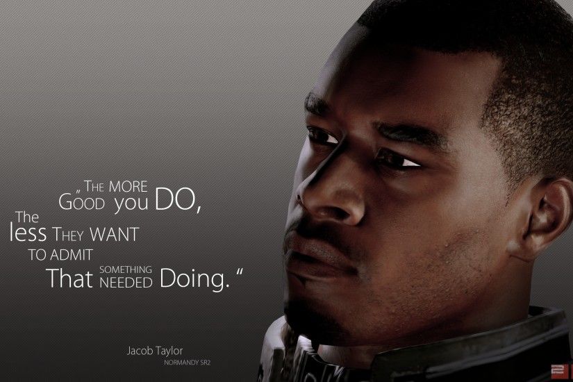 Wallpaper Mass effect 3, Jacob taylor, Quote, Look, Character HD, Picture,  Image