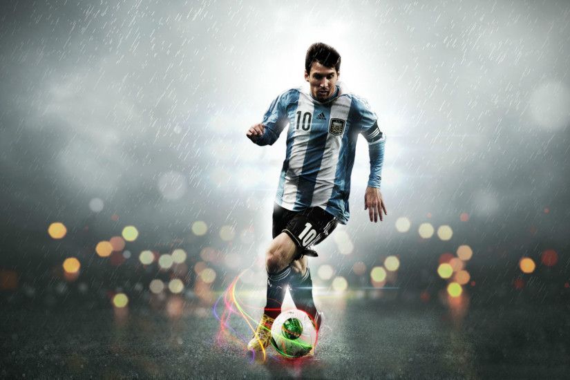Famous Soccer Messi Football Playing Wallpaper