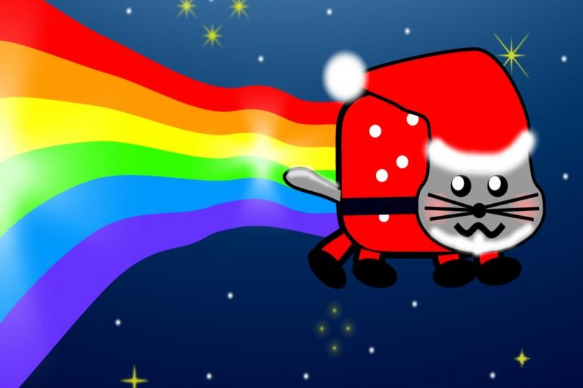 1920x1440 Nyan cat XMas Edition. How to set wallpaper on your desktop?  Click the download link from above and set the wallpaper on the desktop  from your OS.
