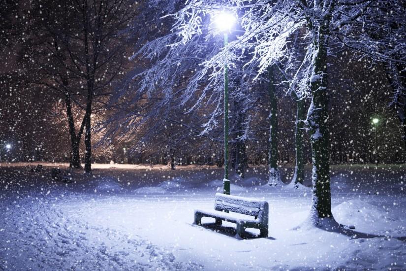 Pics Photos - Magic Winter Night Winter Nature Wallpapers On Winter Night  Wallpaper Hd
