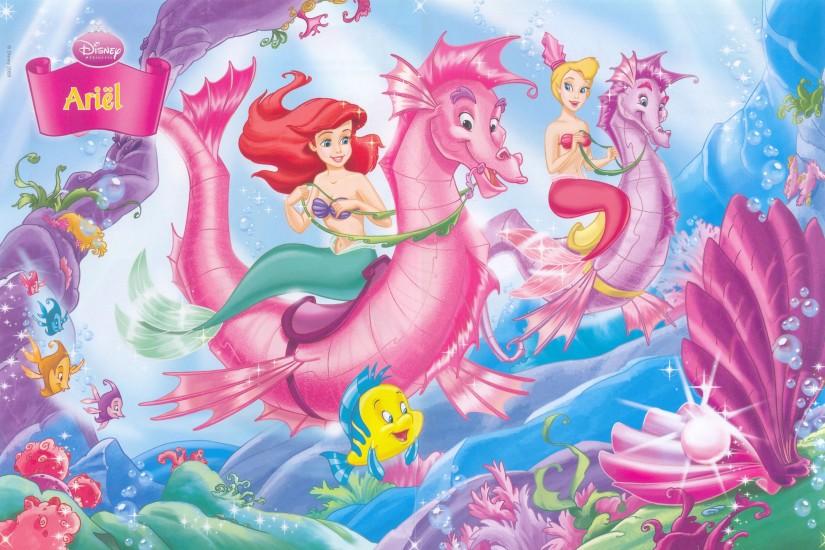 HD Wallpaper and background photos of Ariel for fans of Disney Princess  images. Ariel on a seahorse. Ariel Little Mermaid
